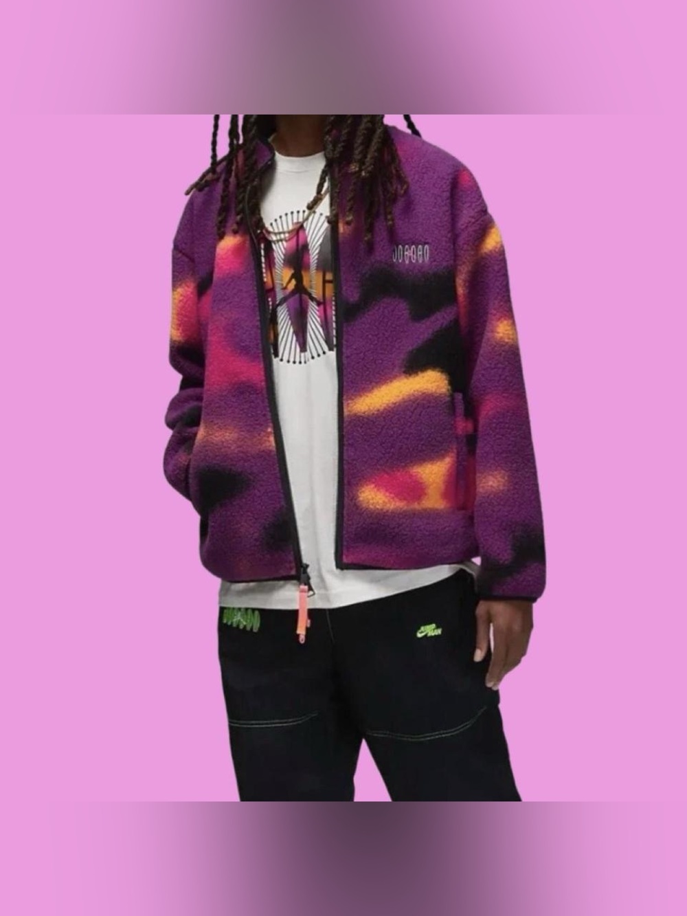 Nike Air Jordan flight MVP Sherpa fleece jacket